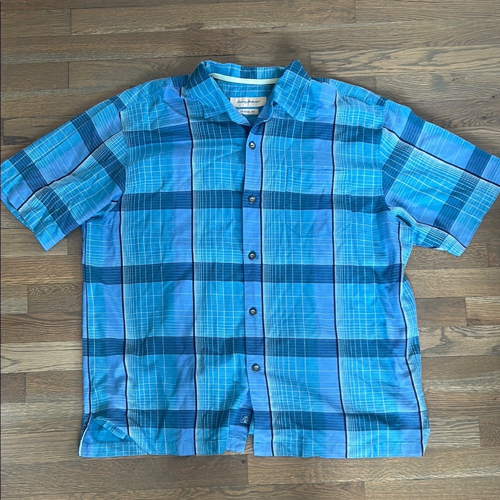 BLUE TOMMY BAHAMA SHIRT